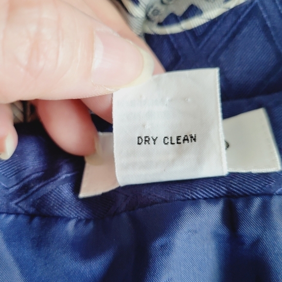 Vintage Talbots Blue Floral Silk Blend Skirt - Picture 7 of 11